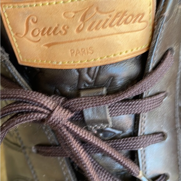 Authentic LV Embossed Leather Sneakers - Picture 3 of 6
